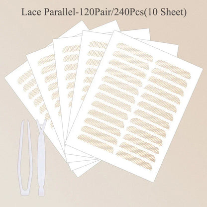 Lace Mesh Olive-shaped Eyelid Paste-shaped Invisible Double Fold Eyelid Shadow Tape Sticker Beauty Makeup Eyelid Tool 180-480Pcs