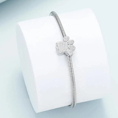 Cremation Jewelry Stainless Steel Adjustable Bangle Memorial Paw Print  Bracelets Ash Holder for Pet Keepsake Jewelry