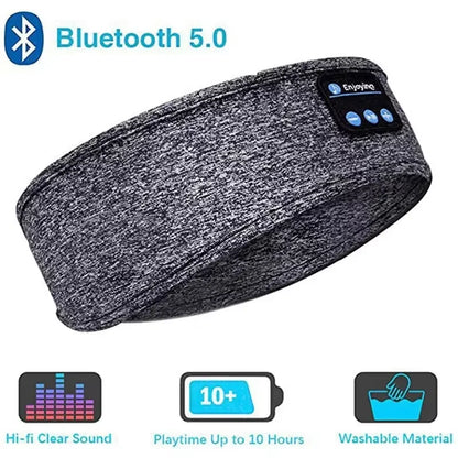 HOMEFISH BT Earphones Sports Sleeping Headband Elastic Wireless Headphones Music Eye Mask Wireless Bluetooth Headset Headband