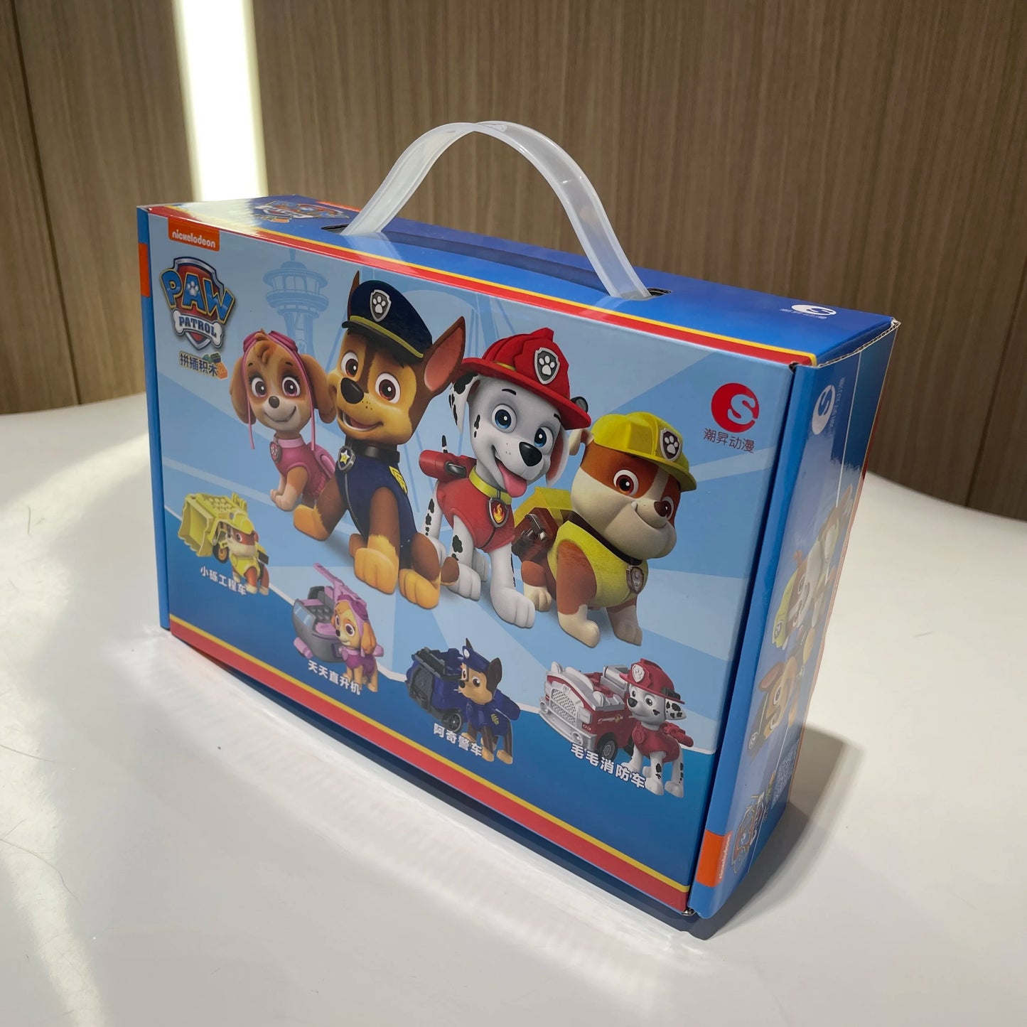 4PCS/SET Genuine Paw Patrol Vehicle Chase Skye Marshall Rubble Pull Back Cars Playset Action Figure Children Toys Birthday Gifts