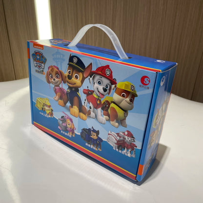 4PCS/SET Genuine Paw Patrol Vehicle Chase Skye Marshall Rubble Pull Back Cars Playset Action Figure Children Toys Birthday Gifts