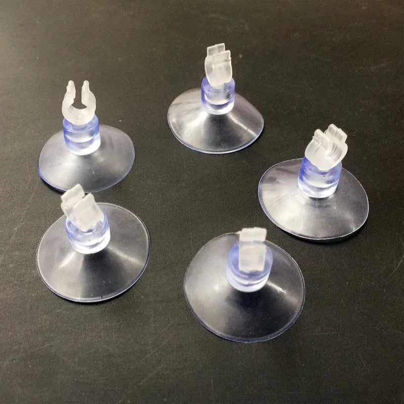 5pcs/10pcs Rubber Aquarium Fish Tank Suction Cup Holders for Air Hose Tube Oxygen Pump Adjustable Strong Sucker Durable PVC Glas