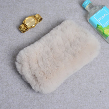 Women Handmade Stretch 100% Real Rabbit Fur Scarf Knit Genuine Rex Rabbit Fur Headbands Girls Natural Rabbit Fur Ring Scarves