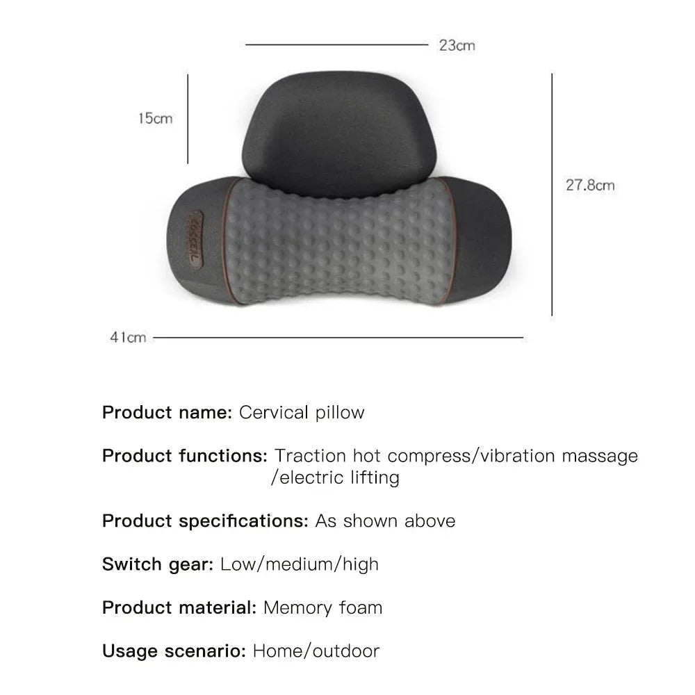 3-in-1 Neck Massager Pillow for Shoulder Deep Tissue , with Heating and Traction Function, Hump Corrector for Women