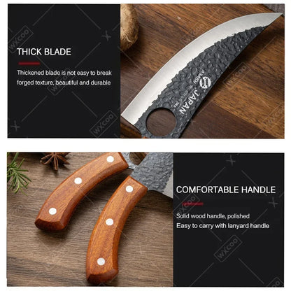 WXCOO Professional Kitchen Boning Knife Butcher Meat Cleaver Hand-Forged Household Fruit Slicing Vegetable Cutting Kitchen Knife