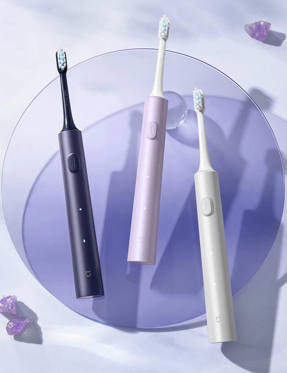 Mijia Sonic Electric Toothbrush T302 3colors 4 Brush Heads IPX8 Water Proof 360° Wireless Charging 4 Modes Cleaning Teeth
