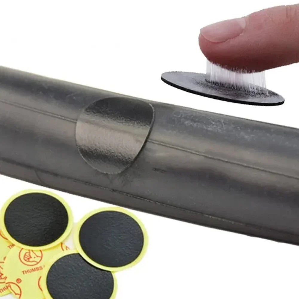 Glueless Bike Tire Patches - Instant Adhesive-Free Repair for Road & Mountain Bikes, Ultra-Thin Emergency Puncture Solution