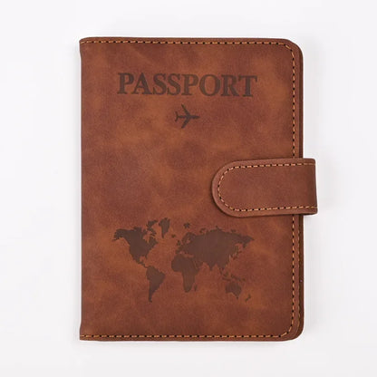 Travel Passport Cover Holder Case PU Leather Men Women Ticket Wallet Protective with Credit Card Holder Protector Cover Case