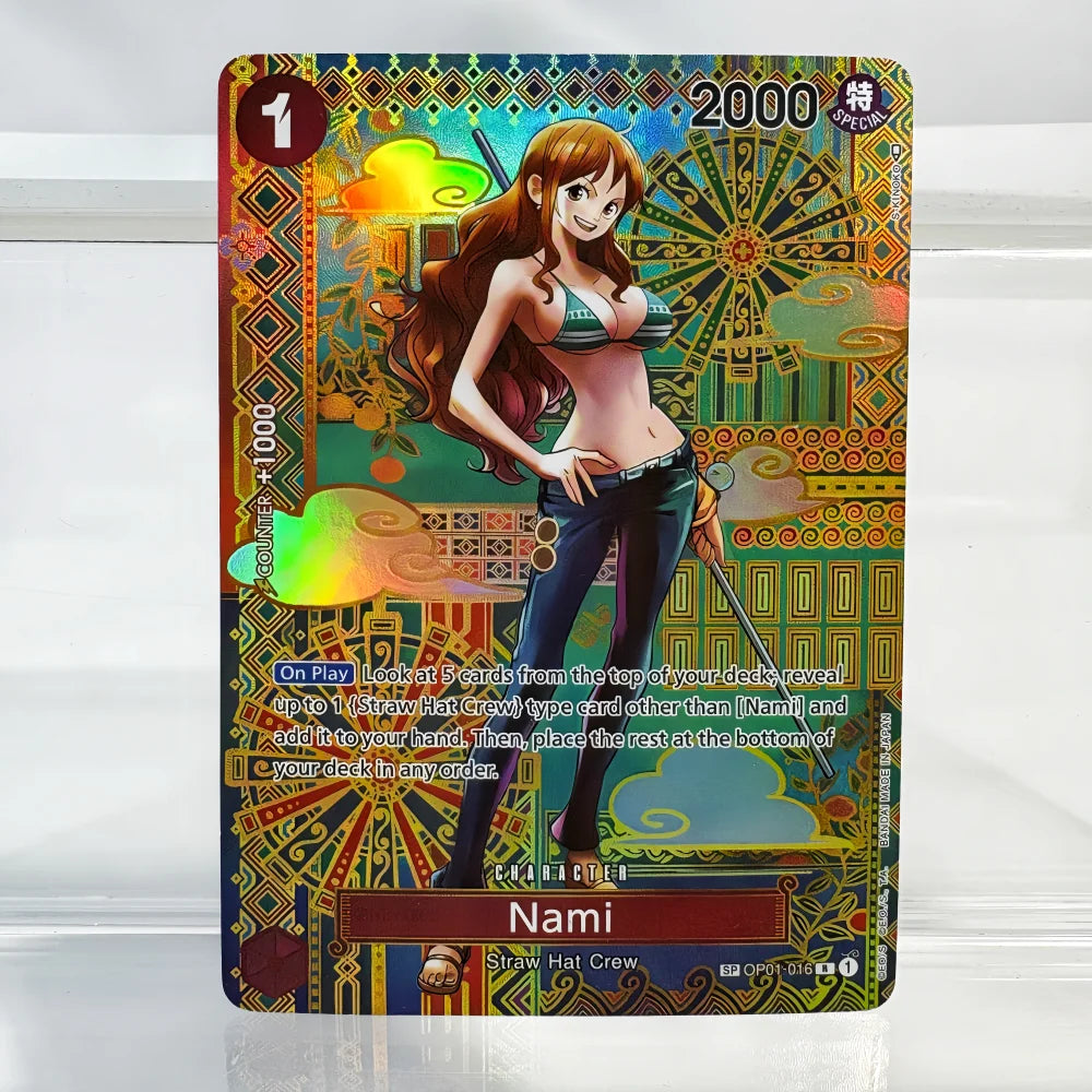 English Version Anime One Piece OPCG Card Nami Straw Hat Crew/Yamato Land of Wano Game Anime Collection Proxy Cards