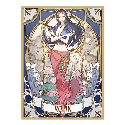 60PCS 67x92mm Holographic  Anime One Piece  Nami /Robin /Yamato /Uta Card Sleeves Board Game Trading Card Protector for PKM/OPCG
