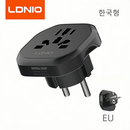 LDNIO Z7 Universal Outlet EU UK AU US KR Plug Converter Home Travel Socket Adapter Compatible With 200+ Countries Portable Trip
