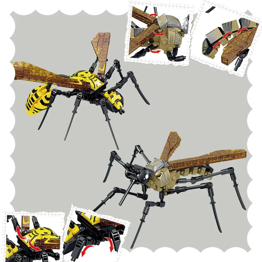 Mosquito Insects Building Blocks Toys Set - Long-Lasting Play for Kids, Great Collectible Models Orchid Mantis Redviidae & More