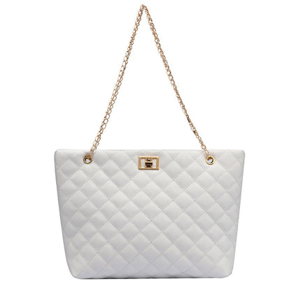 Tote Bags for Women PU Leather Diamond Lattice Handbag Personality Large Capacity Underarm Shoulder Bag Designer Bag