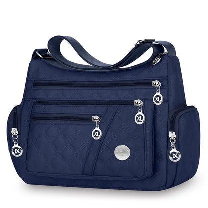 Square-shaped, versatile men's and women's crossbody bag, new style large bag, fabric bag, Oxford style shoulder bag, fashionabl