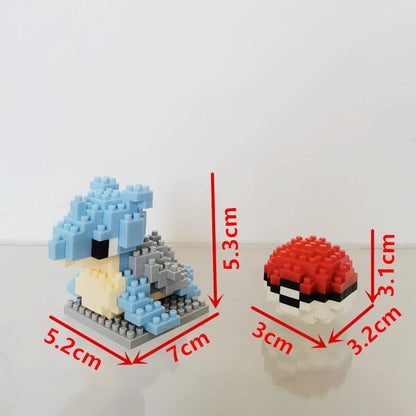 75 Style Building Blocks Assembly Anime Picachu Charizard Doll Blastoise Bulbasaur Gengar Bricks Figures Toy for Kid Gift