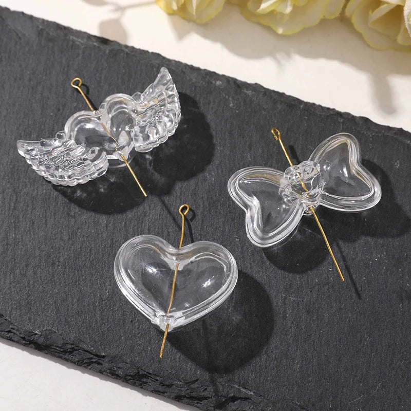 2pcs Pet Hair Keepsake Box Transparent Dog Cat Fur Storage Box For DIY Memorial Decoration Gift For Pet Lovers Display Souvenir
