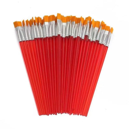100pcs Paint Brushes Set for Kids Acrylic with Flat Round Pointed Paint Brushes Craft Watercolor Oil Painting Brushes