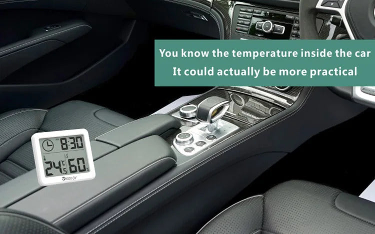 Digital Clock Desk Clock with Temperature Humidity  Wall Clocks for  Home Kitchen Office Desk Decorations NIDITON