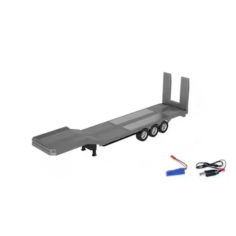 HUINA 1501 770S 1/18 19CH 2.4G RC Alloy Tractor Truck Engineering Trailer Truck with Light and Sound Toys for Boys Adults Gifts