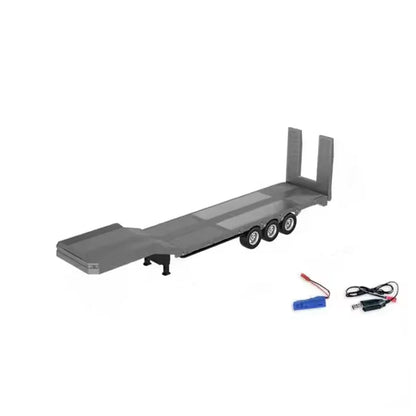 HUINA 1501 770S 1/18 19CH 2.4G RC Alloy Tractor Truck Engineering Trailer Truck with Light and Sound Toys for Boys Adults Gifts