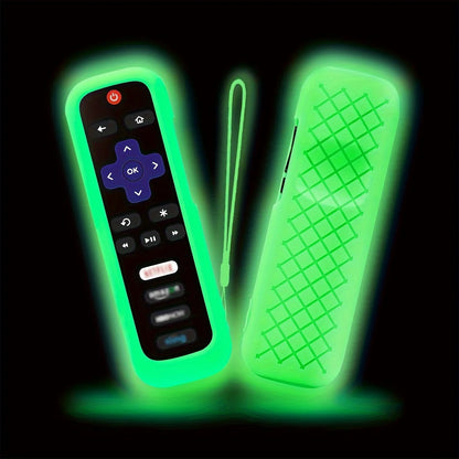 1/2/3 piece set of luminous silicone remote control with rope suitable for TCL Hisense Roku TV remote control