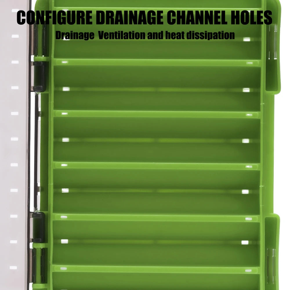 SAMOLLA Double-Sided Compact Tackle Box - Streamline Fishing with Durable, Versatile Organizer for Lures, Hooks, Baits