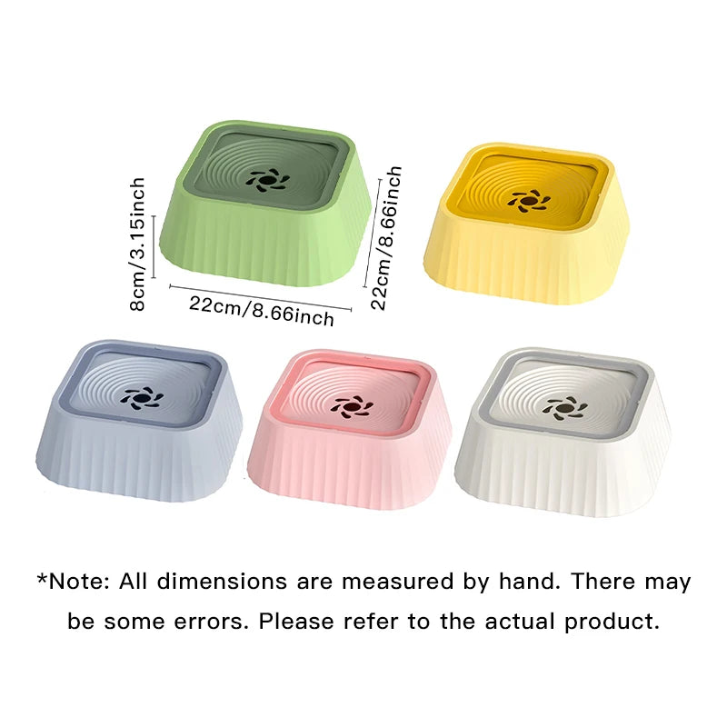 1 Piece of Spill-Proof Water Bowl for Pets - Designed for Cats and Dogs with Non-Slip Base and Floating Feature