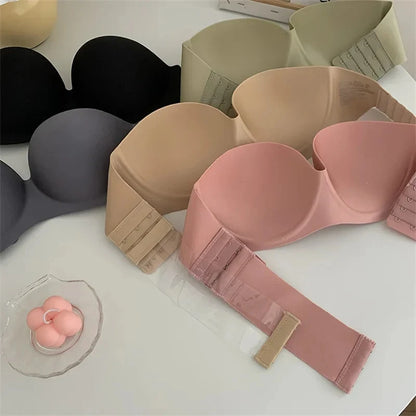 Sexy Strapless Bras Women Wireless Bralette Soft Female Underwear Ladies Seamless Bras Invisible Bra With 2pcs Straps