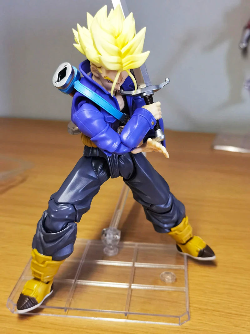 Anime Dragon Ball Z Figures Shf Super Saiyan Trunks Action Figure Collection Model 15cm Future Boy Torankusu Movable Toys Gifts