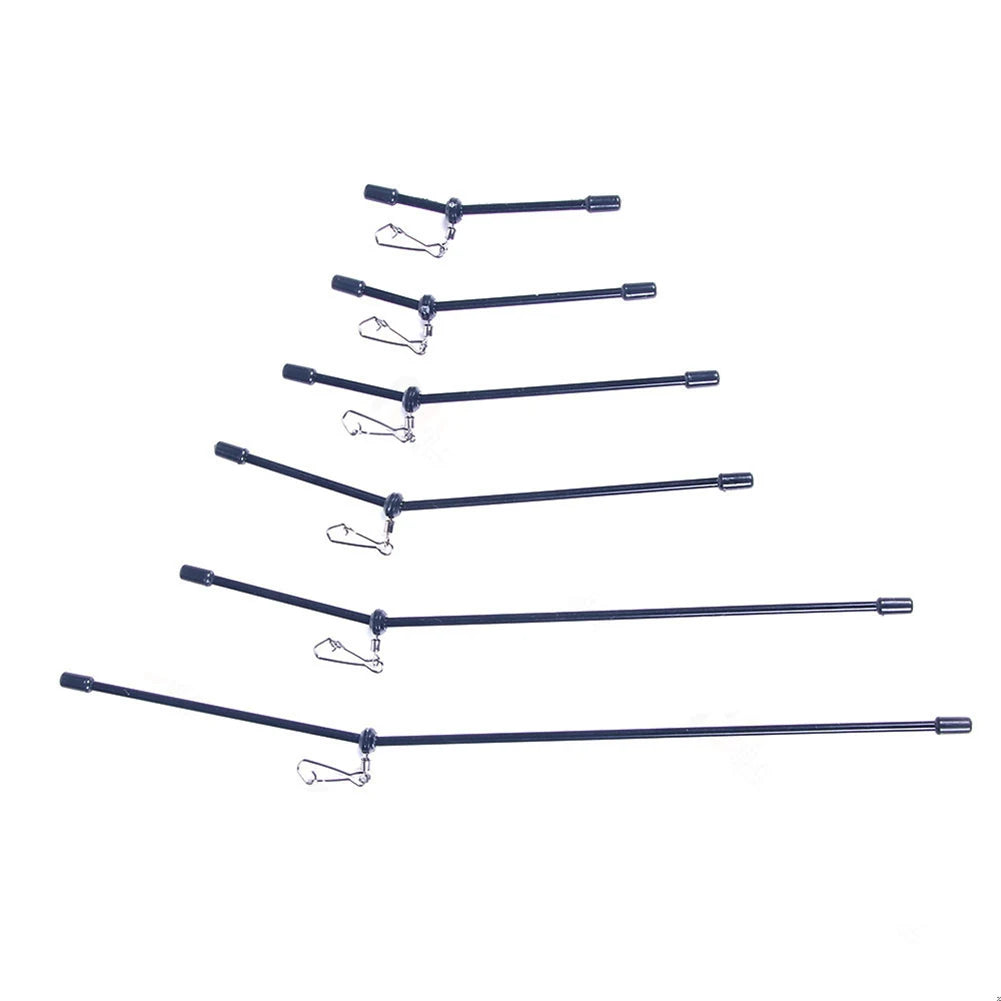 5Pcs Fishing Anti-Tangle Feeder Boom Spacer With Snaps Balance Connector Tackle Rolling Swivel Snaps Balance Connector