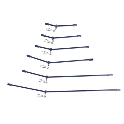 5Pcs Fishing Anti-Tangle Feeder Boom Spacer With Snaps Balance Connector Tackle Rolling Swivel Snaps Balance Connector