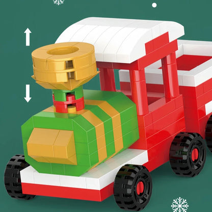 Christmas Gifts Micro Mini Building Blocks - Santa Claus, Christmas Tree, Reindeer, Snowman Train Elements Puzzle Assembling Toy
