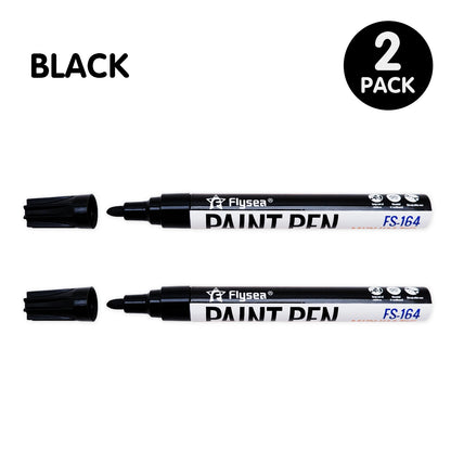 Black/White Oil Based Paint Pens, Permanent Marker for Metal, Wood, Canvas, Fabric, Plastic, Tire, Glass, Waterproof
