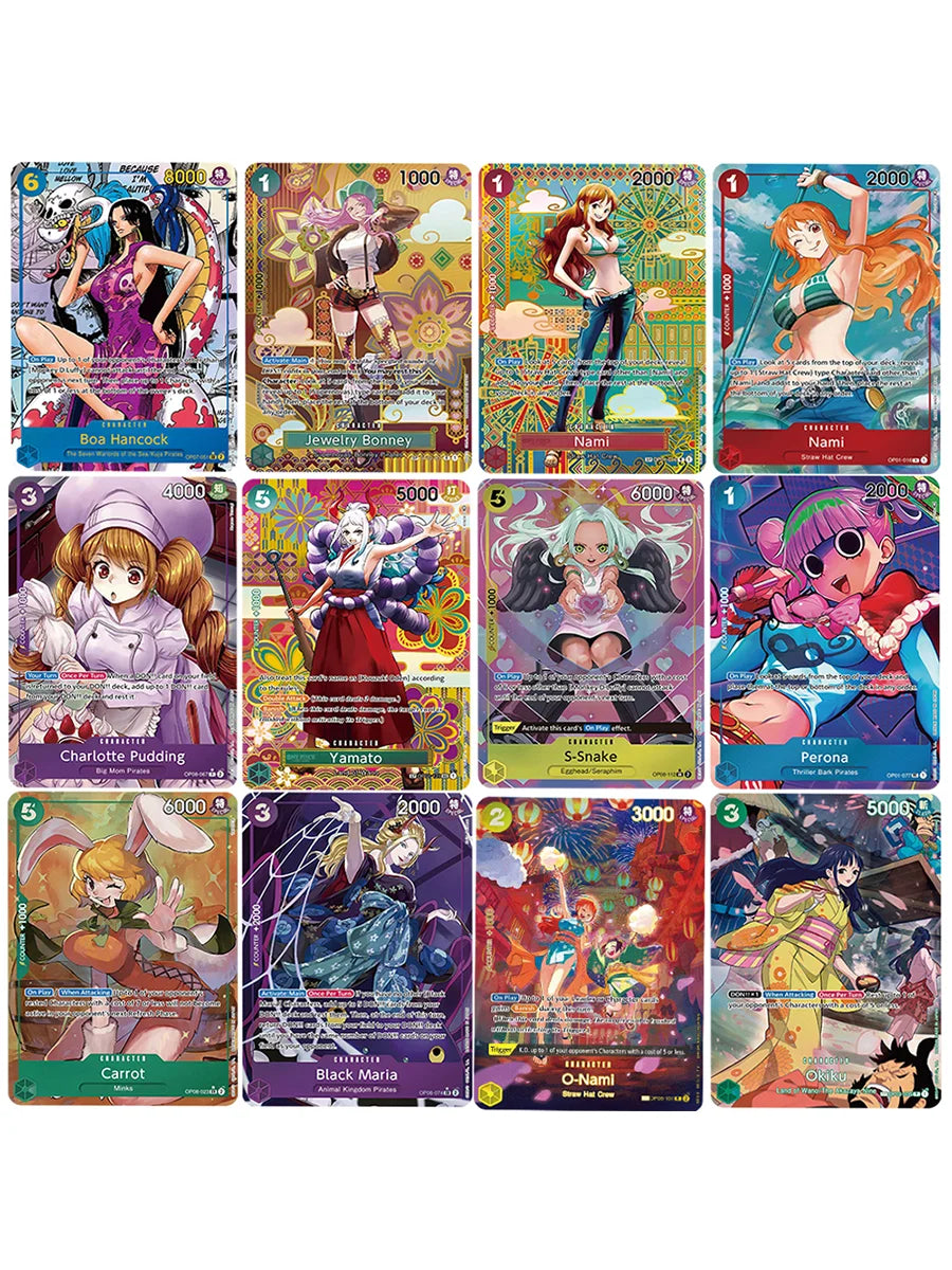English Version Anime One Piece OPCG Card Nami Straw Hat Crew/Yamato Land of Wano Game Anime Collection Proxy Cards