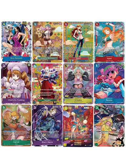 English Version Anime One Piece OPCG Card Nami Straw Hat Crew/Yamato Land of Wano Game Anime Collection Proxy Cards