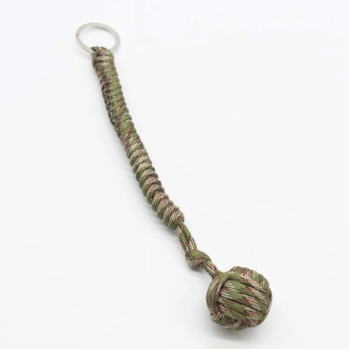 Outdoor Self Defense Key Chain Emergency Survival Protecting Monkey Fist Steel Ball Bearing Parachute Lanyard Camping Paracord