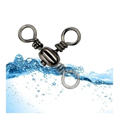 50PCS/Bag  Black Nickel Plating Three-Prong Connector T-Swivel Sub-Line Splitter Outdoor Fishing Bazi Ring Fishing Accessories
