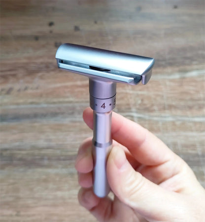 New Adjustable Safety Razor Mens Folding Shaving Double Edge Classic Safety With 5 PCS Titanium Coated Blades Shaver Razor Blade