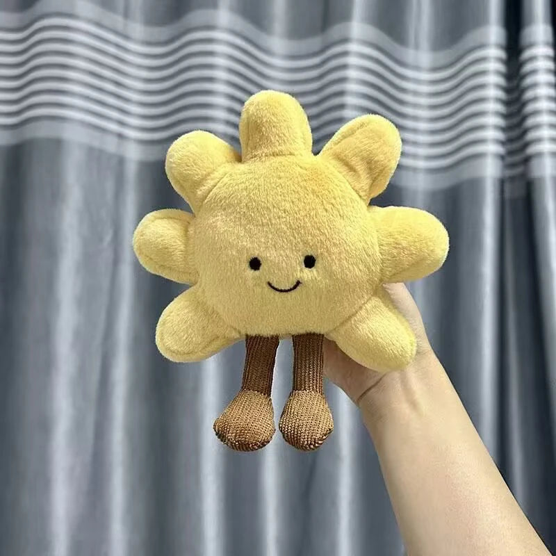 High Quality 13cm Yellow Sun Plushie Pendant Stuffed Cute Plush Toy for Girls Bedroom Decor Bag Car Key Chain Birthday Gifts