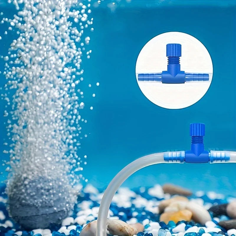 Aquarium Air Control Valve, 4pcs, Adjustable One-Way Air Flow Regulator, Fish Tank Accessories
