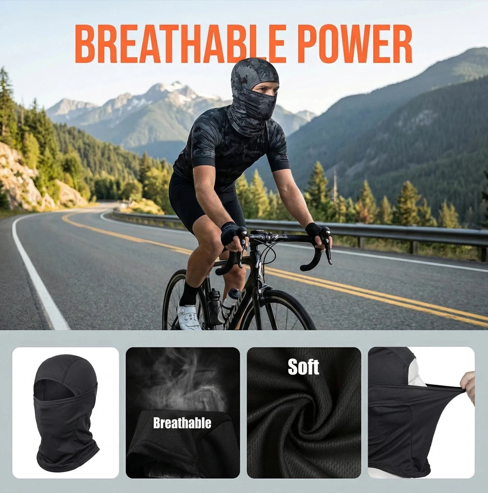 Summer Men's Women's Elastic Breathable Balaclava Hat Sunscreen Cycling Full Face Mask Scarf For Hiking Fishing Skiing