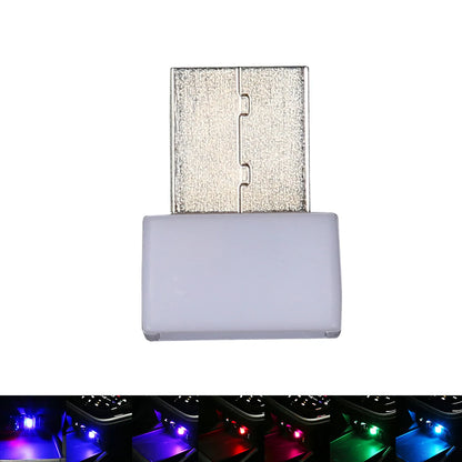 1x Car USB LED Light Mood Lamp Plug Play Universal LED Interior Atmosphere Light Auto Reading Lamp Decorations Decorative Strip