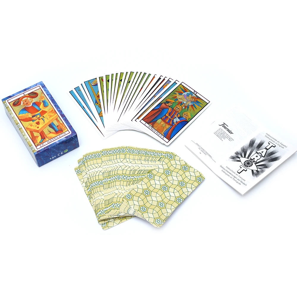Tarot español Fournier Juego de Sociedad El Tarot de Marsella 78 cartas a todo color y folleto de instrucciones Tarot español