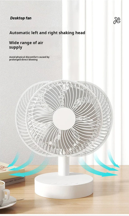 Youpin Fan Small White Desktop Timer Mute With Four-speed Adjustable Portable Fan Recharging Models Detachable Desk fan