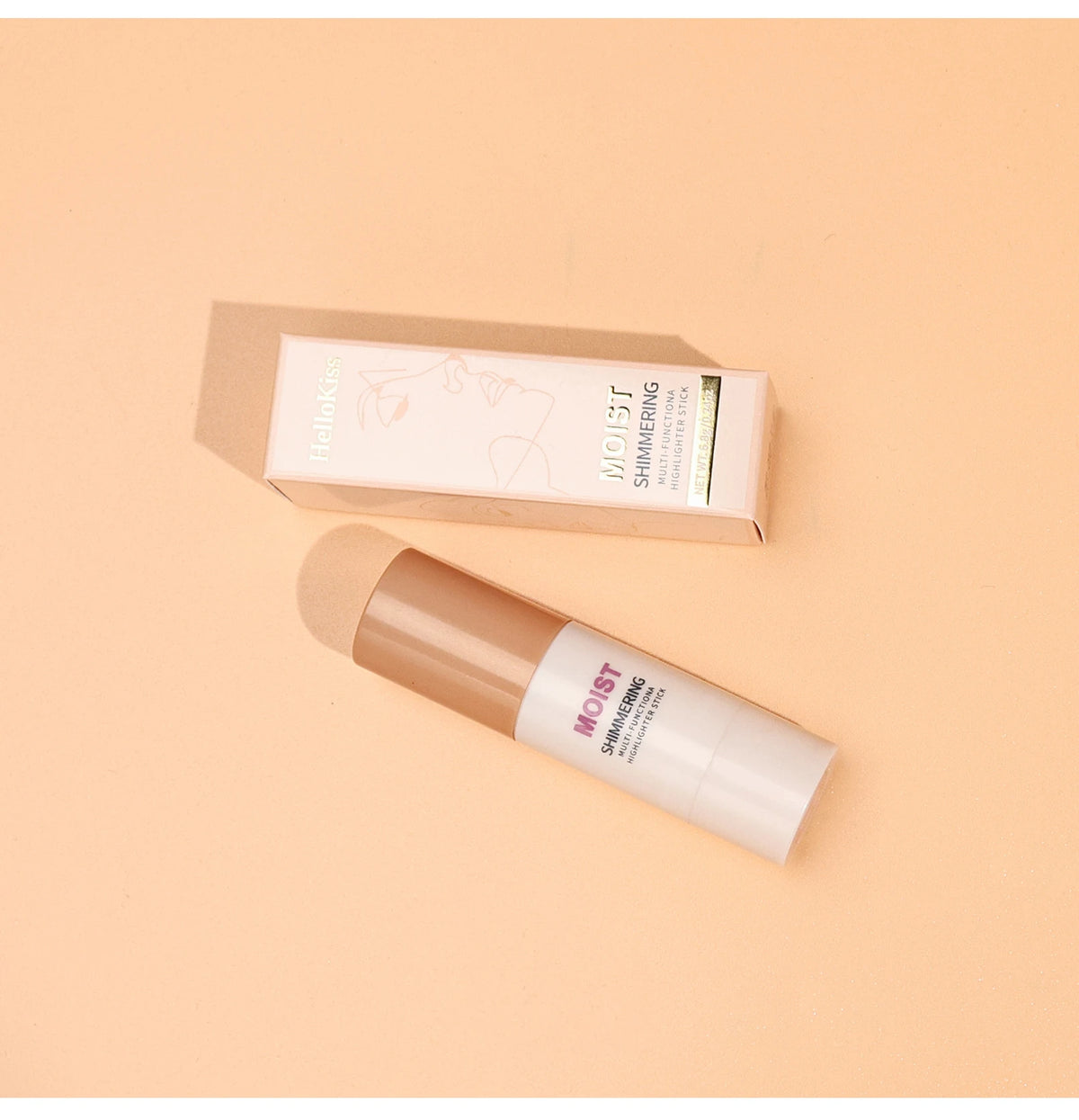 [Natural Glowup] 1pc Glowup Highlighter Stick | Natural Brightening Face Contour & Highlight Makeup, Medium Coverage, Buildable