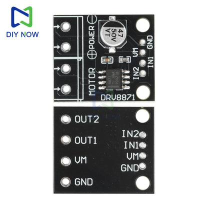 5/1Pcs DRV8871 DC 6.5-45V H-Bridge Motor Driver Module 3.6A Brushed DC Motor Control PWM 10A Sinking Source for DIY Robot