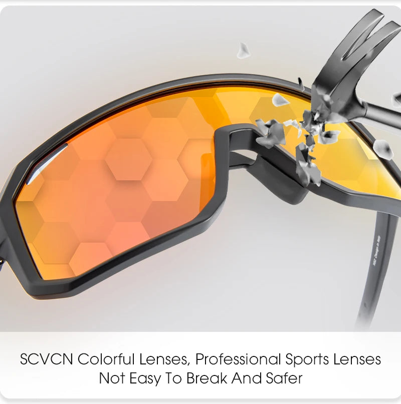 SCVCN Cycling Sunglasses Bike Mountain Driving Glasses Outdoor Sports Hiking Glasses Men's Glasses for Leisure Sunglasses