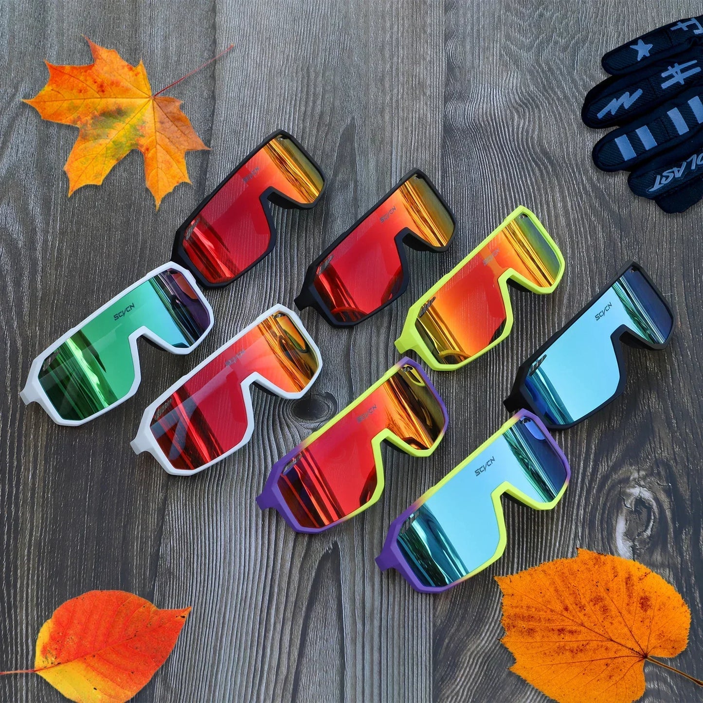 SCVCN Cycling Sunglasses Bike Mountain Driving Glasses Outdoor Sports Hiking Glasses Men's Glasses for Leisure Sunglasses