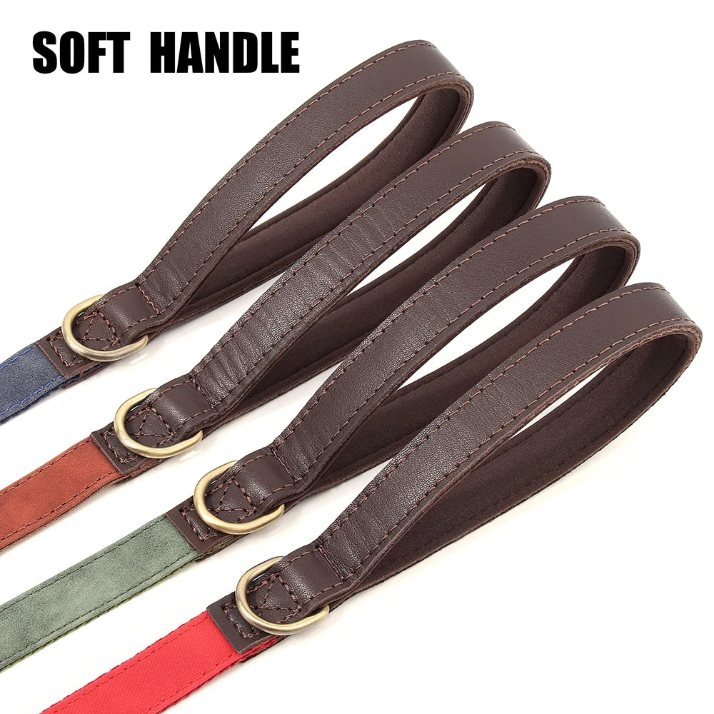 Personalized Dog Collar Leash PU Leather Dog Collars With Walking Lead Rope Free Custom Pet ID Necklace for Small Large Dogs Pug