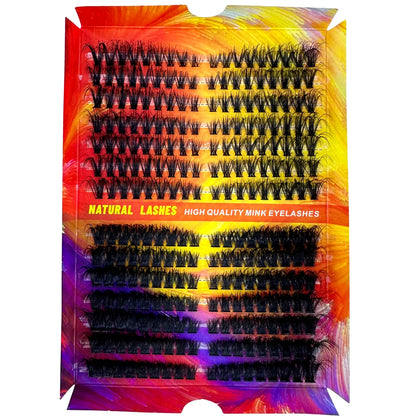DIY 5D Fluffy Lash Clusters 60/80/100 Mixed Tray Thick Eyelash Clusters Wispy Individual Lashes Cluster Eyelash Extensions 12Row